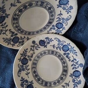 Heritage Blue Floral Small Saucers